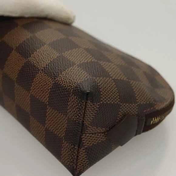 LOUIS VUITTON Damier Ebene Pochette Cosmetic PM Pouch N47516 LV Auth BA3094 - Picture 9 of 16